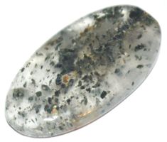 Cabochon L-8418 – Black Dot Quartz 30x16mm 21.35 Karat