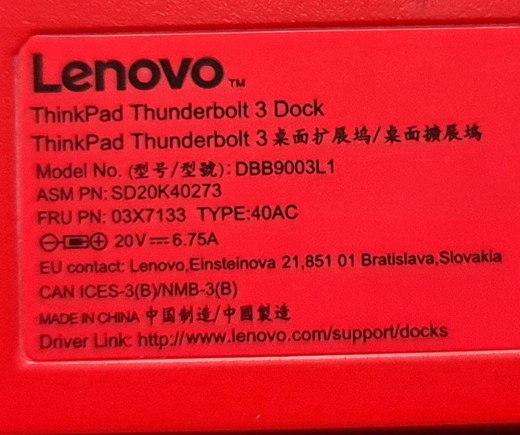 Lenovo Dockingstation: Lenovo Thinkpad Dock – Gebraucht aus zürich von R-N-J 3