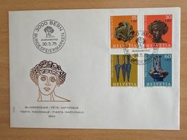 Bundesfeier 1975 Ersttagsbrief Pro Patria Briefmarken