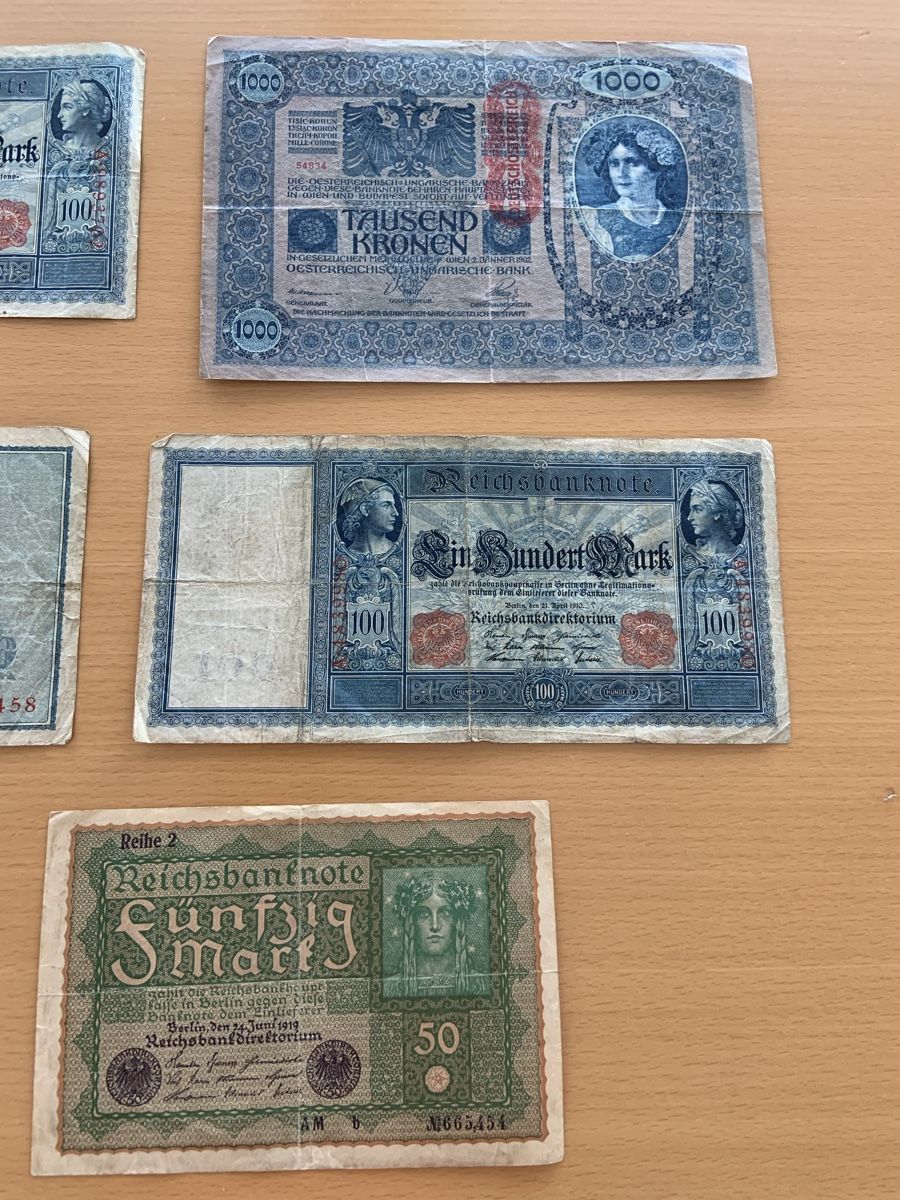 Banknoten: Diverse Banknoten deutsches Reich – Gebraucht aus Galgenen von obe_dj6b 2