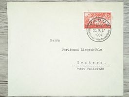 TR78 Enveloppe + Timbre Liechtenstein 1937