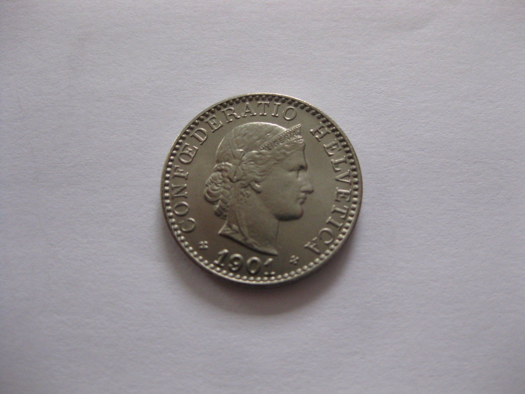 Alle Münzen: SUPERBE  20 rappen 1901 UNZ.  STGL – Gebraucht aus MERVELIER von chrichrim05