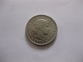 SUPERBE  20 rappen 1901 UNZ.  STGL
