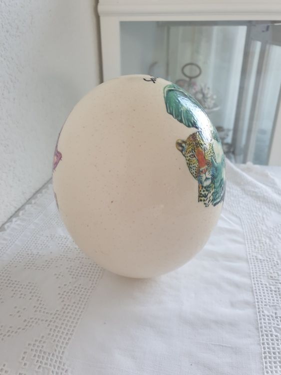 Blumenstrauß Künstlich 24 Originale Afrikanische Straußeneier – Naturweiße Deko-Eier Für Afrika-Theme & Ostern Deko Figuren Afrika
