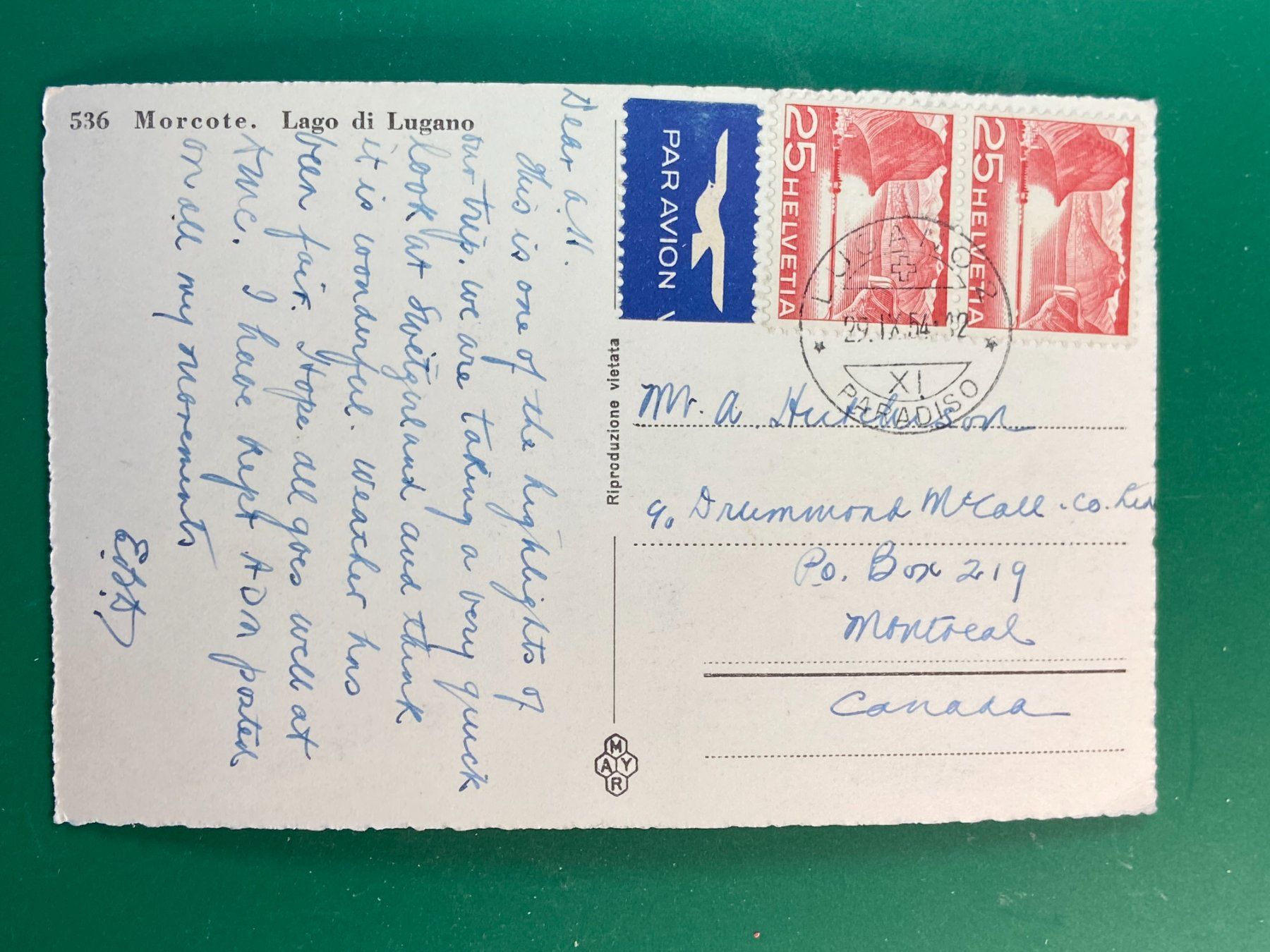 Cartes postales: Morcote - Lago di Lugano – D'occasion à Steg VS par danwer74 1