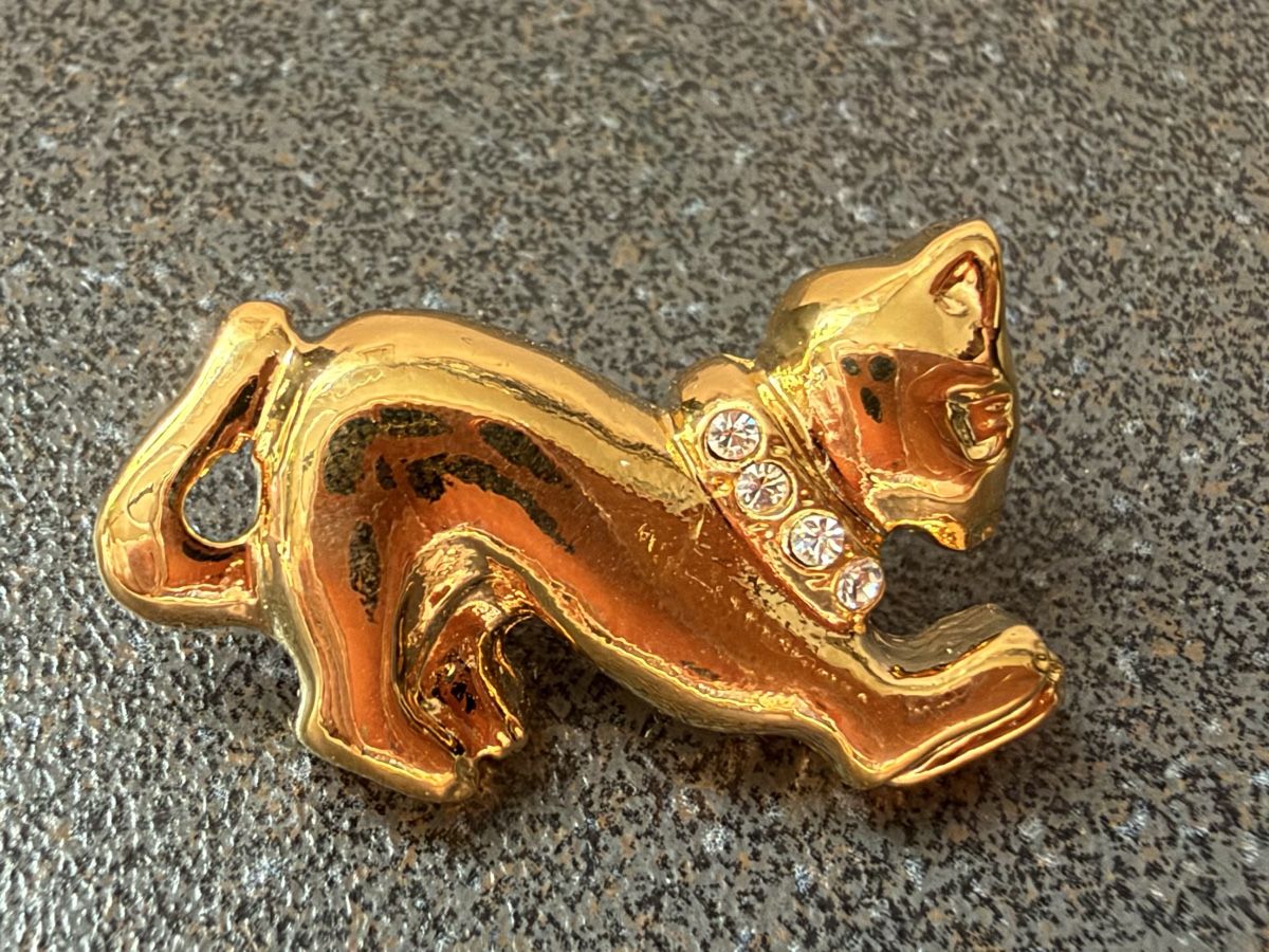 Spille & Fermagli: Pin/brosche Katzen mit Glitzer Vintage – Usato da Lamone venduto da LaCantinaMagica 6