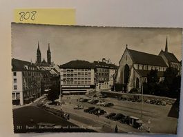 Ansichtskarte Basel Barfuesserplatz und historisches Museum