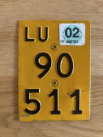 Mofanummer Nummernschild Mofa Töffli Luzern LU 90 511
