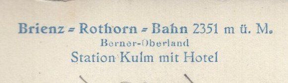 Cartoline postali: Brienz Rothornbahn  1935 – Usato da Aarau venduto da kufi44 1
