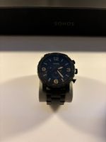 Fossil Herrenuhr Chronograph schwarz Edelstahlarmband