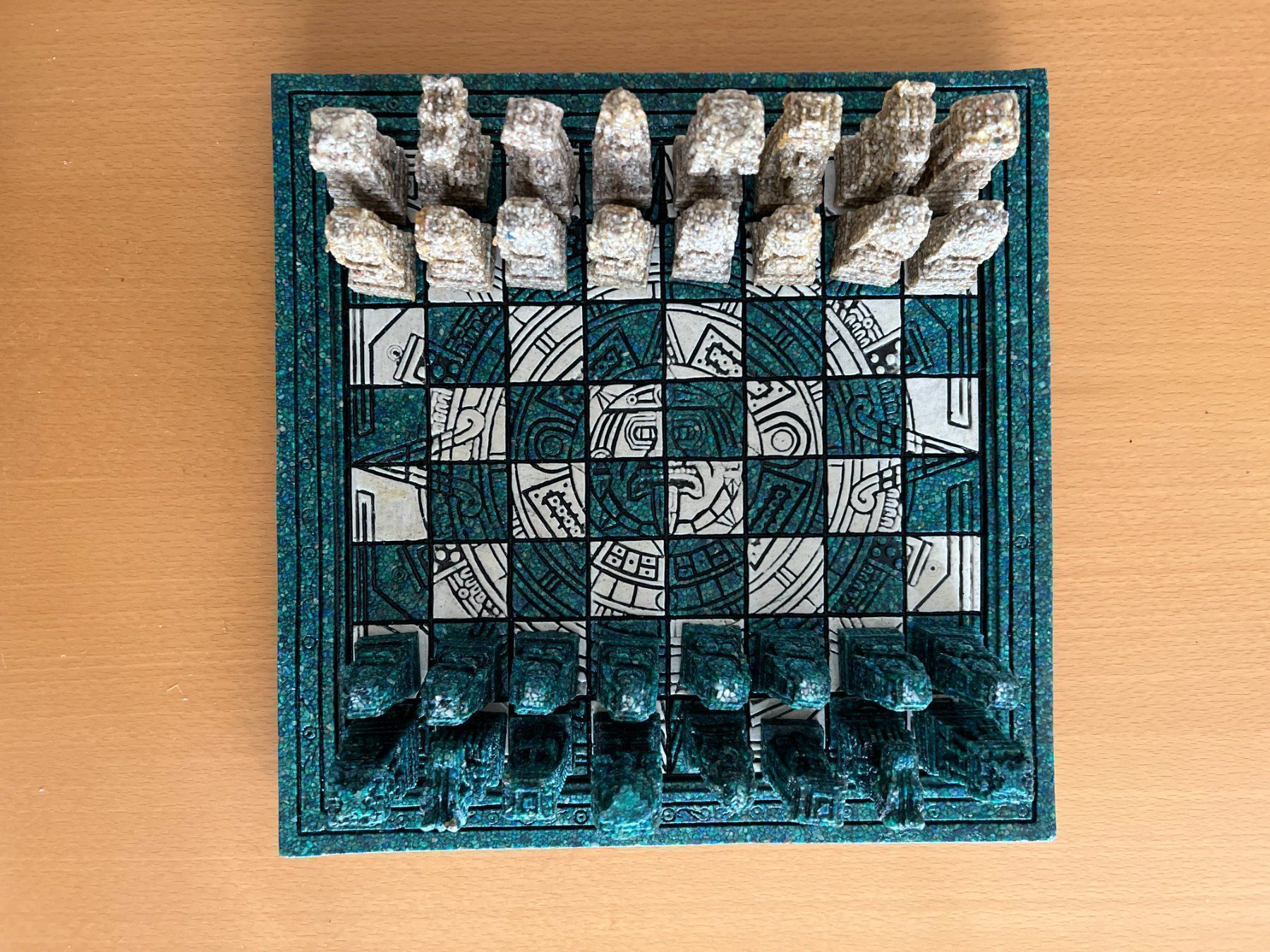 Giochi: Jeu d'échecs Aztec-Maya malachite – Nuovo (secondo la descrizione) da Prez-vers-Noréaz venduto da JOCO1963 7