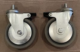 Lenkrollen mit Bremsen Metall mit Gummi