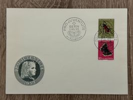 FDC Pro Juventute 1953 aus Kehrdruckbogen ohne Adresse