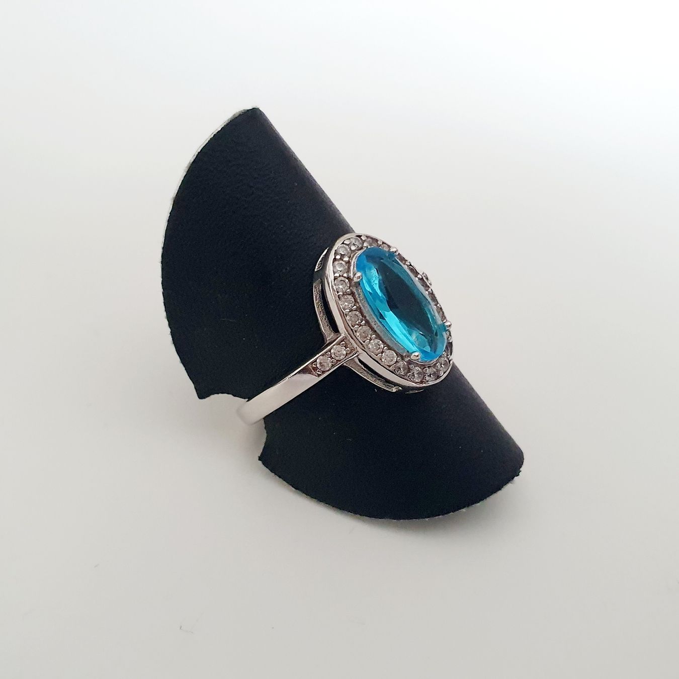 Anelli: Silber Ring  925 mit  Blauer Stein Gr. 17.4 mm – Usato da Kreuzlingen venduto da Wunderkiste123 2