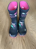 Joules Gummistiefel Gr. 26 Einhorn dunkelblau