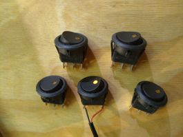 Wippschalter LED oran 20A 12V 20mm 5St
