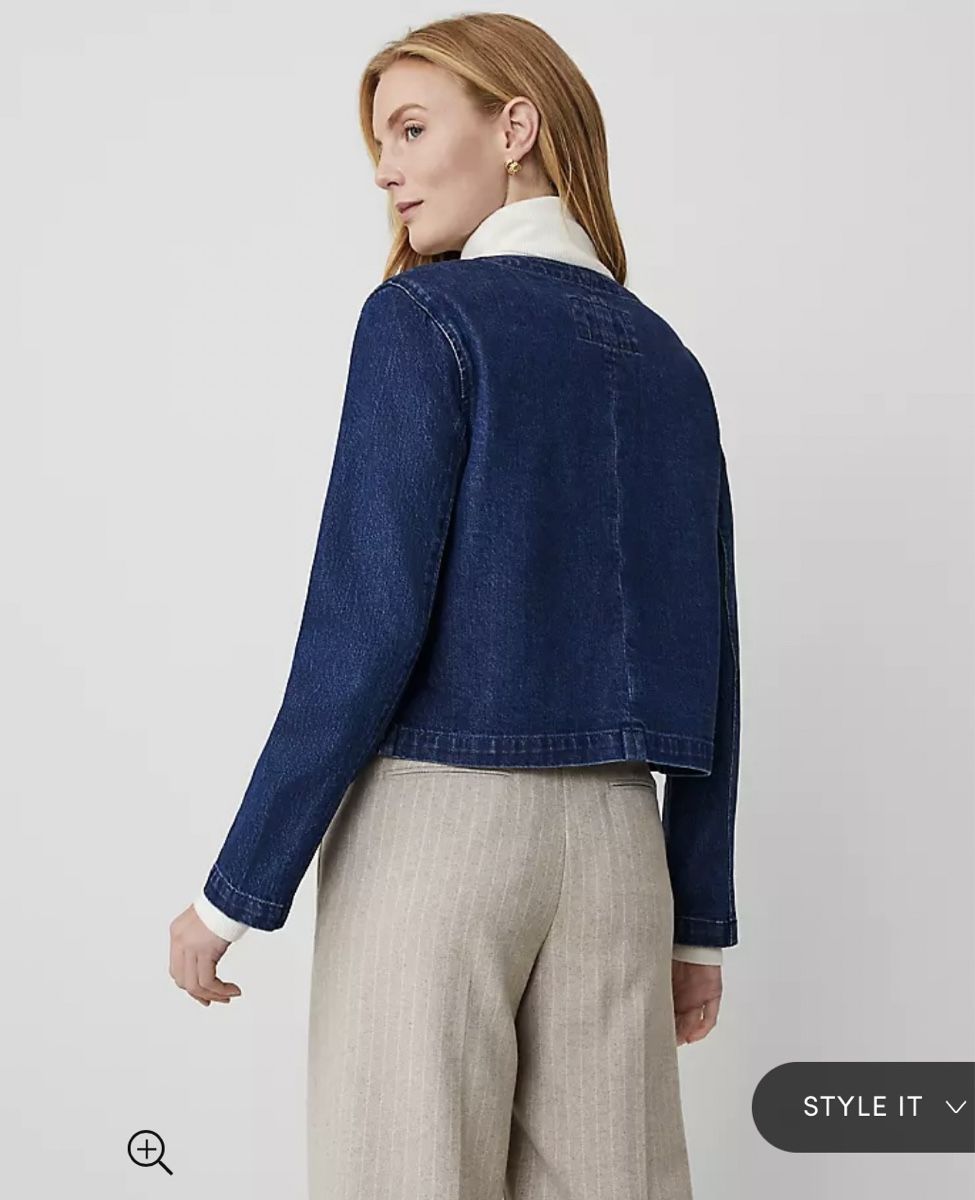 Giacche: Ann Taylor Denim Collarless Button Jacket – Nuovo e nell'imballaggio originale da Wallisellen venduto da giotak 2