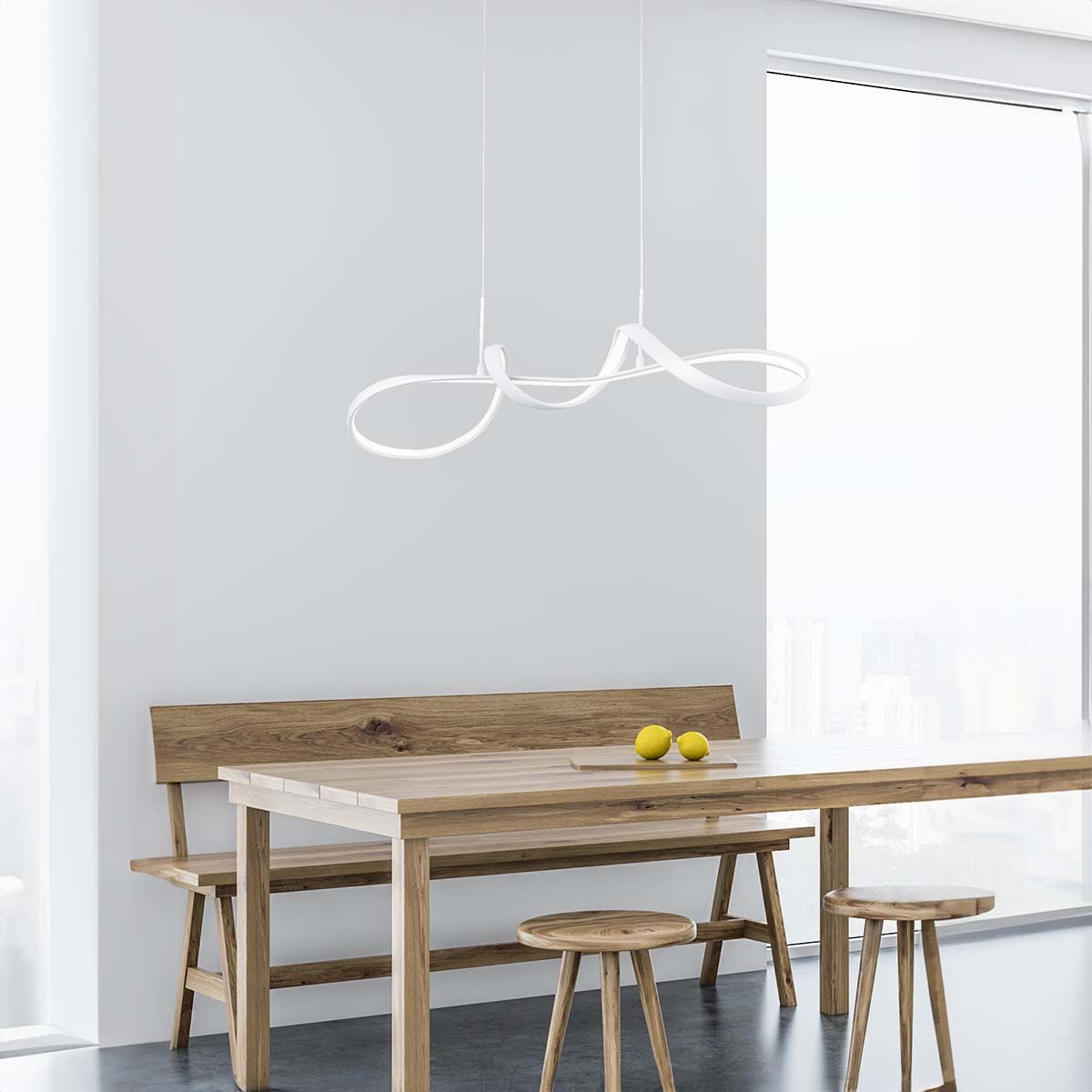 Lampadari & plafoniere: LED Pendelleuchte, Weiss, 81 cm x 46 cm – Nuovo (secondo la descrizione) da Kreuzlingen venduto da Smart-Light 2