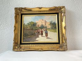 Peinture à l’huile vintage, signé 