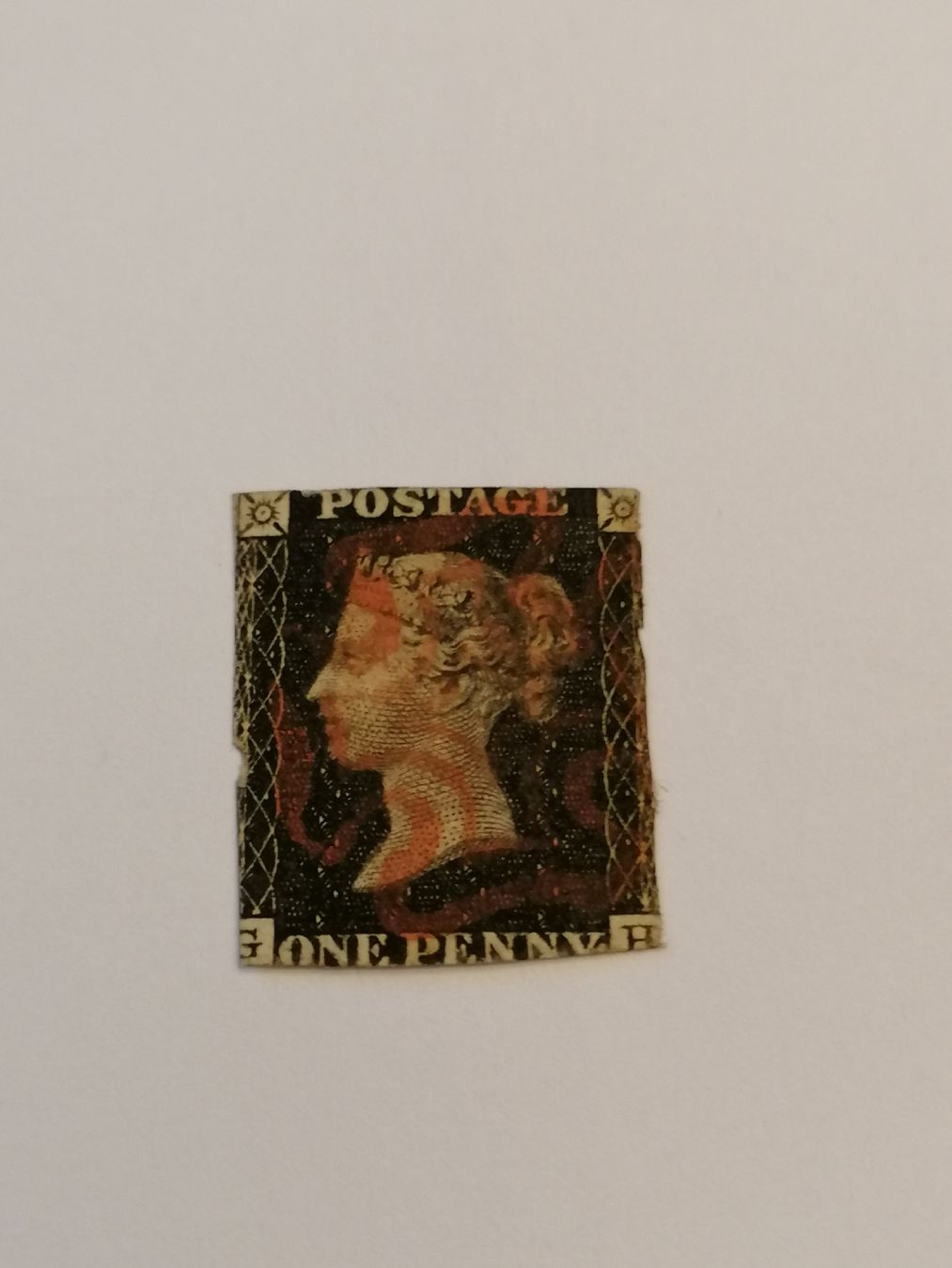 Alle Briefmarken: One Penny Black 1840  – Gebraucht aus Happerswil von tschergi