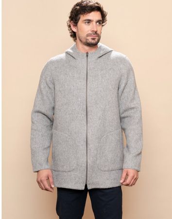 Manteau Homme Baby Alpaca & Laine – Taille L – Très bon état