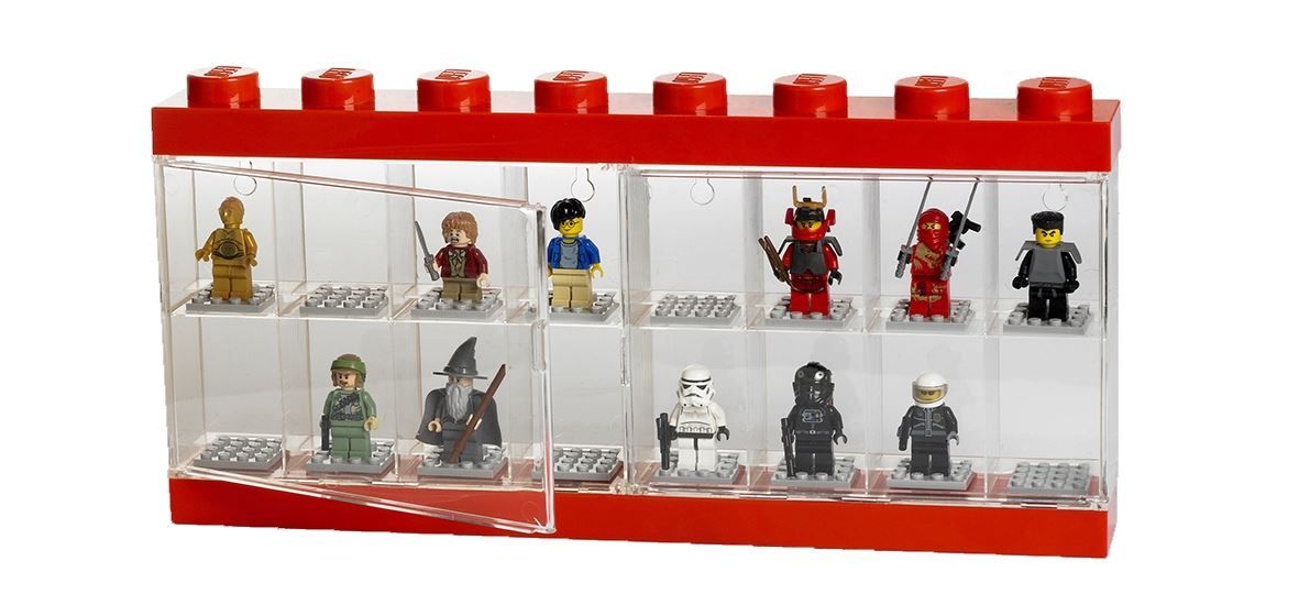 Lego Giocattoli: Lego Minifigure Display Case 8 Knob Rot – Nuovo e nell'imballaggio originale da Wettingen venduto da kochshop 2