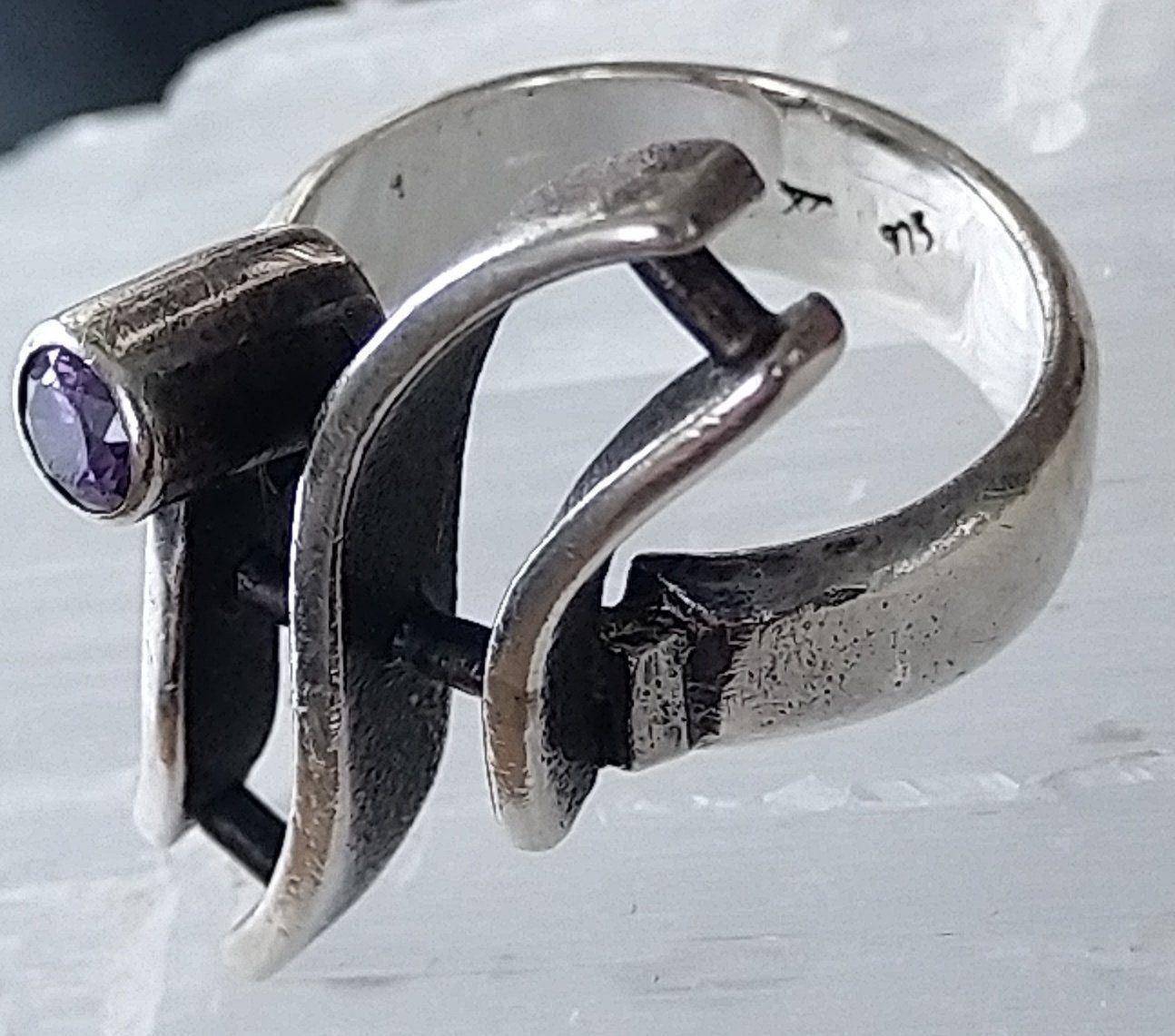Anelli: RETRO RING IN 925 SILBER MIT AMETHYST – Usato da Romanshorn venduto da Glitzer-Paradies 5