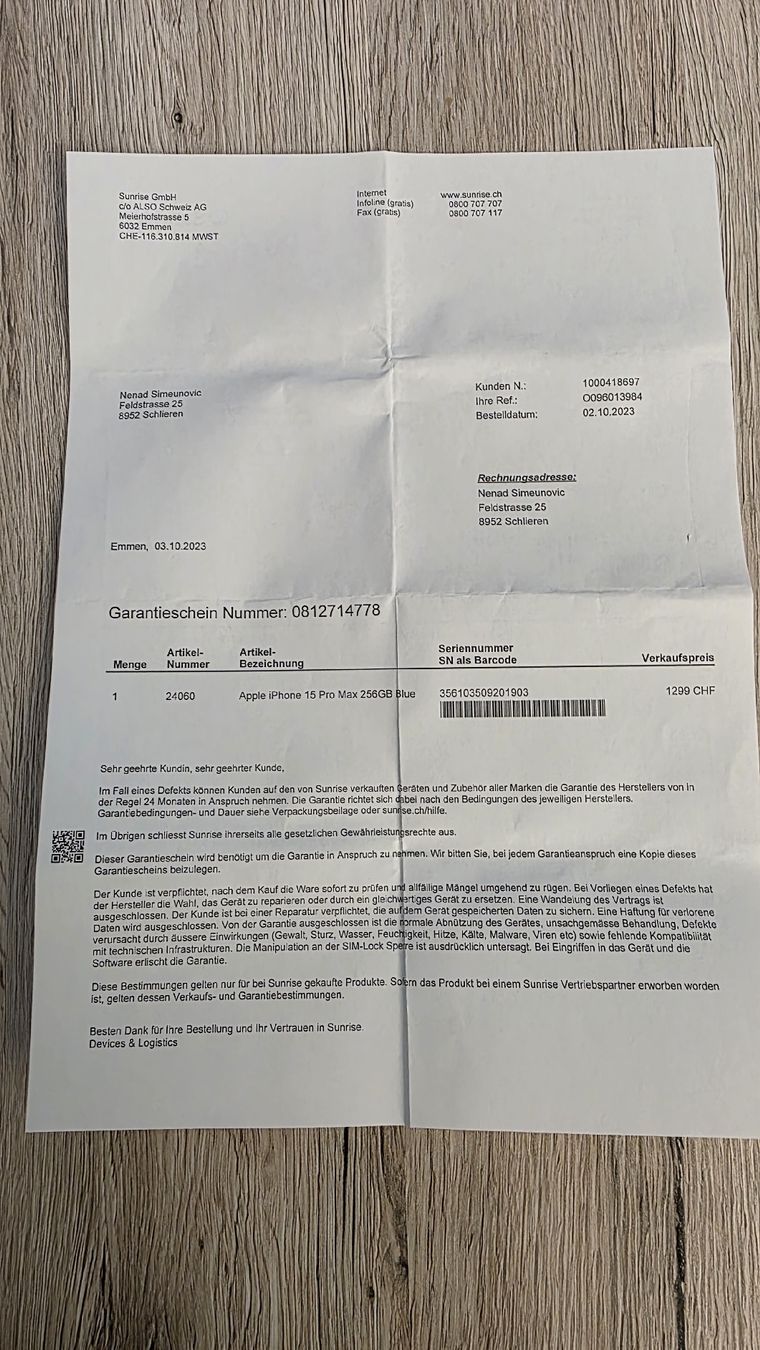 Apple Handys / Smartphones: iPhone 15 Pro Max 256GB Blau – Gebraucht aus Schlieren von Lapovac 5