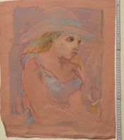 Rolf Seilaz Original Akt, Kollege Alberto Giacometti Pastell
