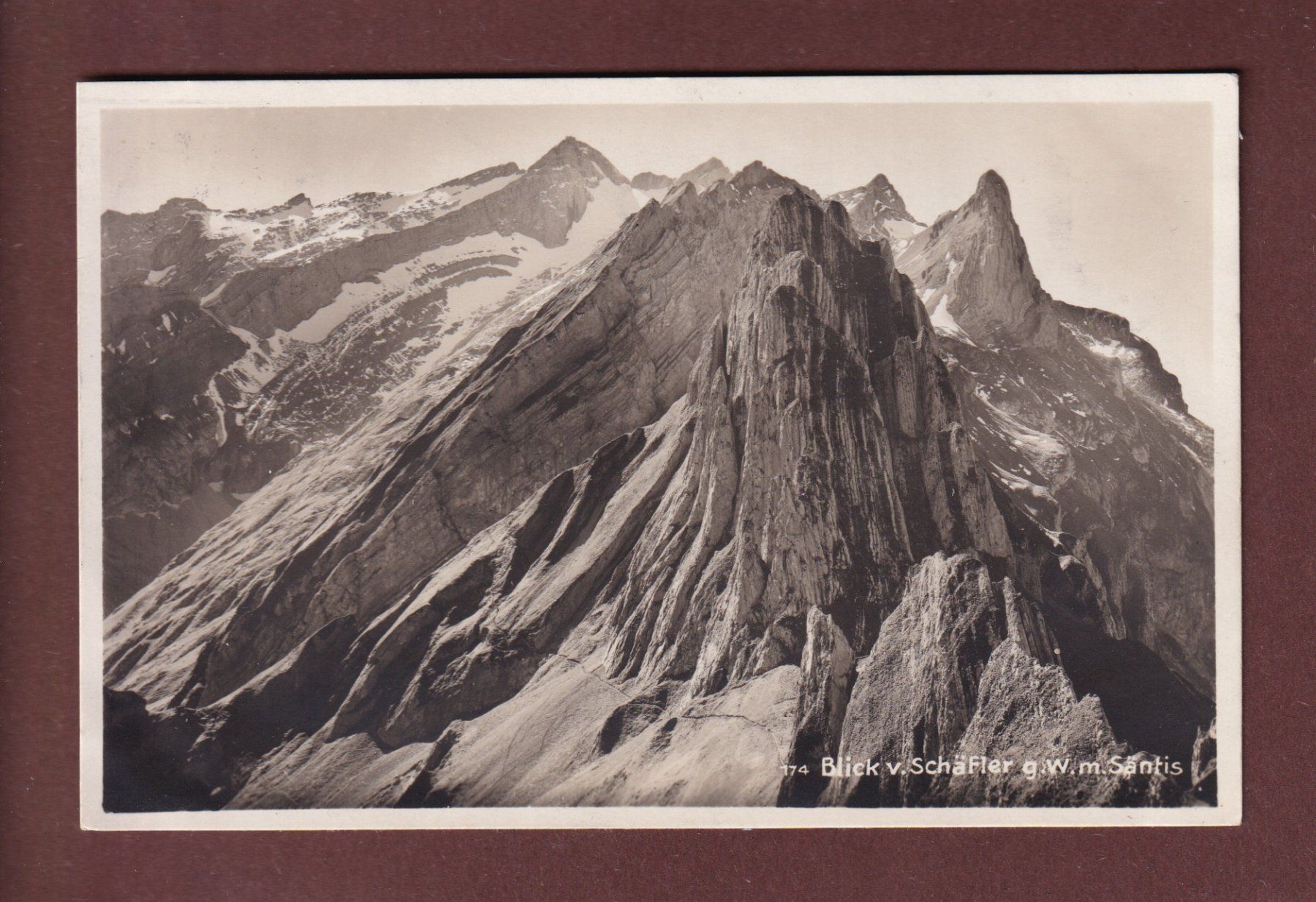 Cartoline postali: Blick vom SCHÄFLER - Säntis - 1930 – Usato da Pully venduto da nicecards-shop