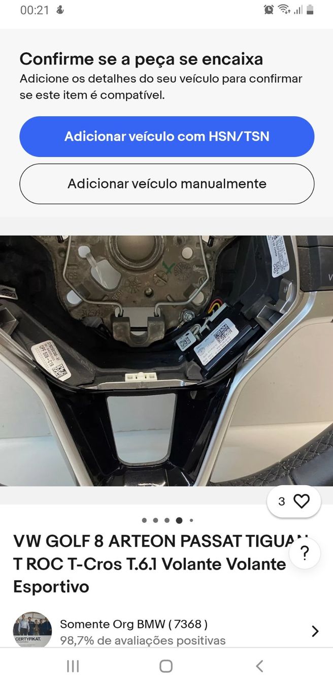 VW Tutti pezzi di ricambio auto: Volant vw – Nuovo (secondo la descrizione) da Yverdon les bains venduto da Azertyuiop1979 6