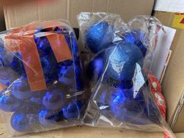 44 Stück Weihnachtskugeln neu Königsblau