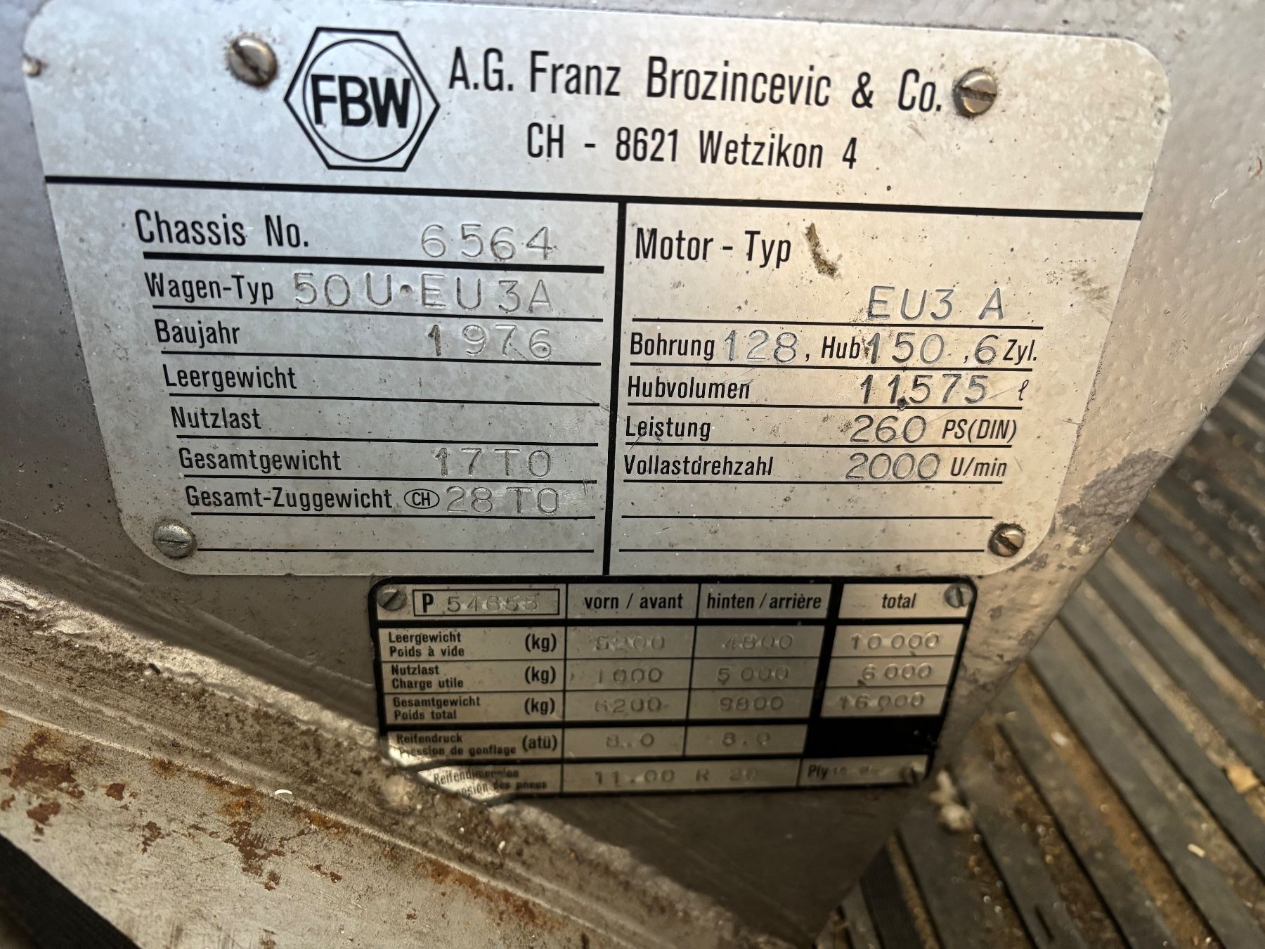 FBW Autocarri: Lastwagen LKW FBW – Usato da Ruswil venduto da Kolben01 6