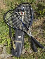 2x Prince Squash Schlaeger mit Tasche