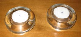 2 Glas Teelicht Kerzenleuchter Kerzenständer