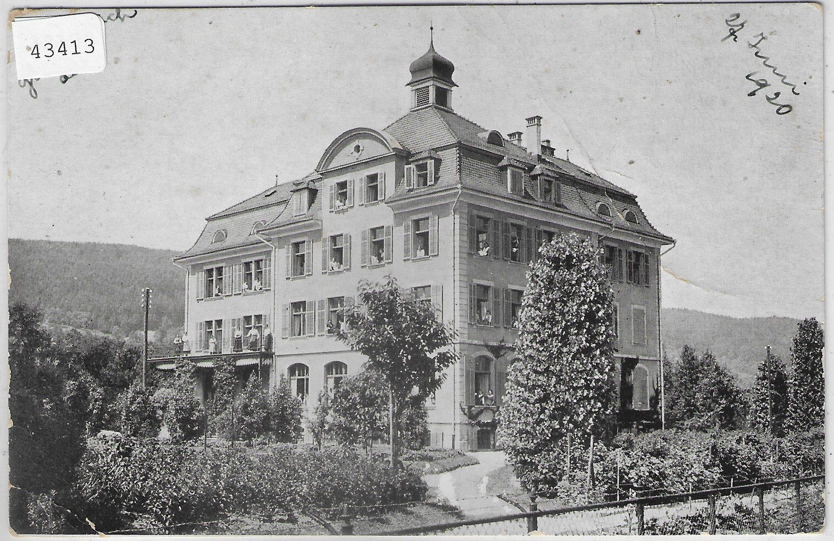 Cartoline postali: Evangel. Töchter-Institut Horgen - Südfassade – Difettoso da Ettingen venduto da Kartenplanet
