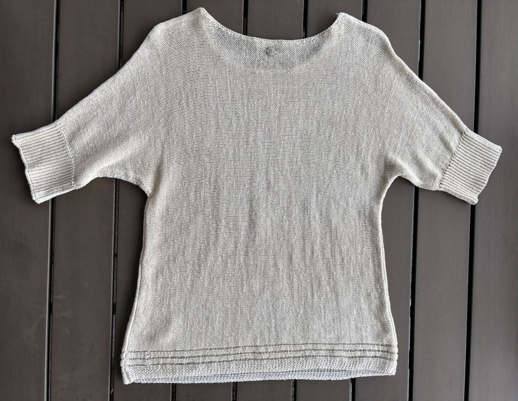 Nile Maglioni & Felpe: Nile Garn-Pullover, Grösse S, kurzarm, beige – Usato da Ebnat-Kappel venduto da Molton 1