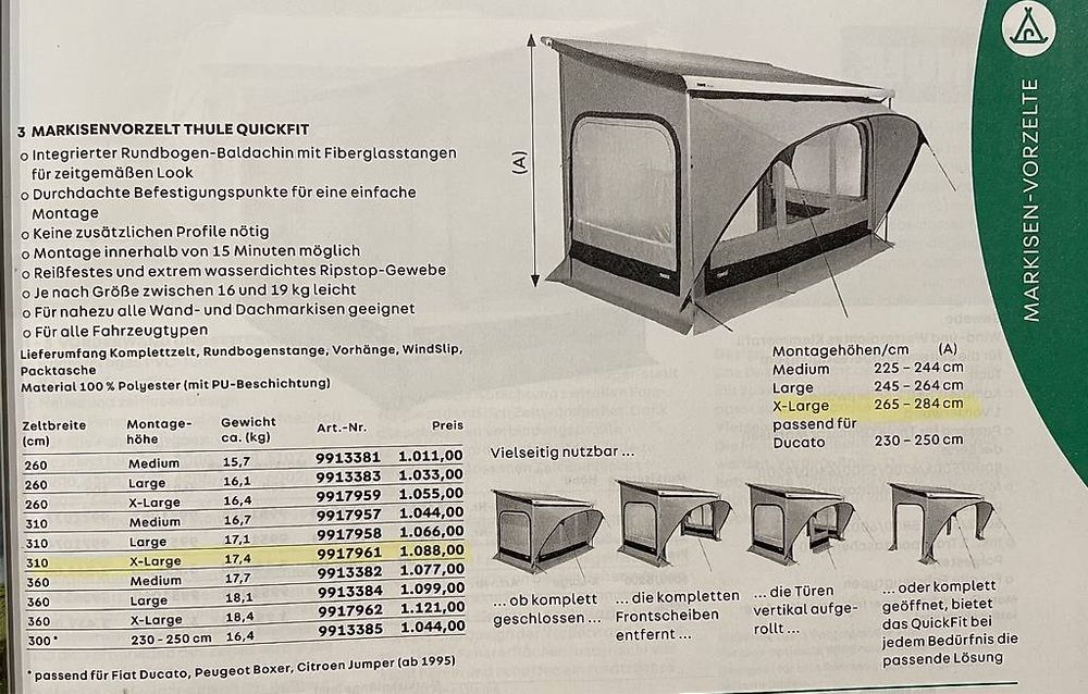 Thule Vorzelte & Markisen: Vorzelt Thule Quickfit Markisenvorzelt – Gebraucht aus Steffisburg von bet_f2ht 1