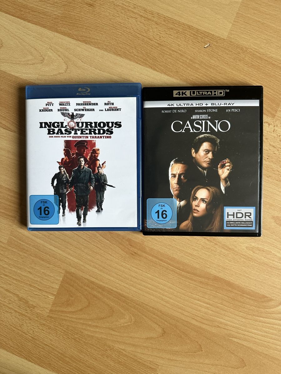 Tutti i DVDs: Casino 4K and Inglorious Bastards Blu Ray  – Usato da Zürich venduto da Troy_K
