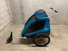 Fahrradanhänger Thule Coaster XT blau sehr guter Zustand