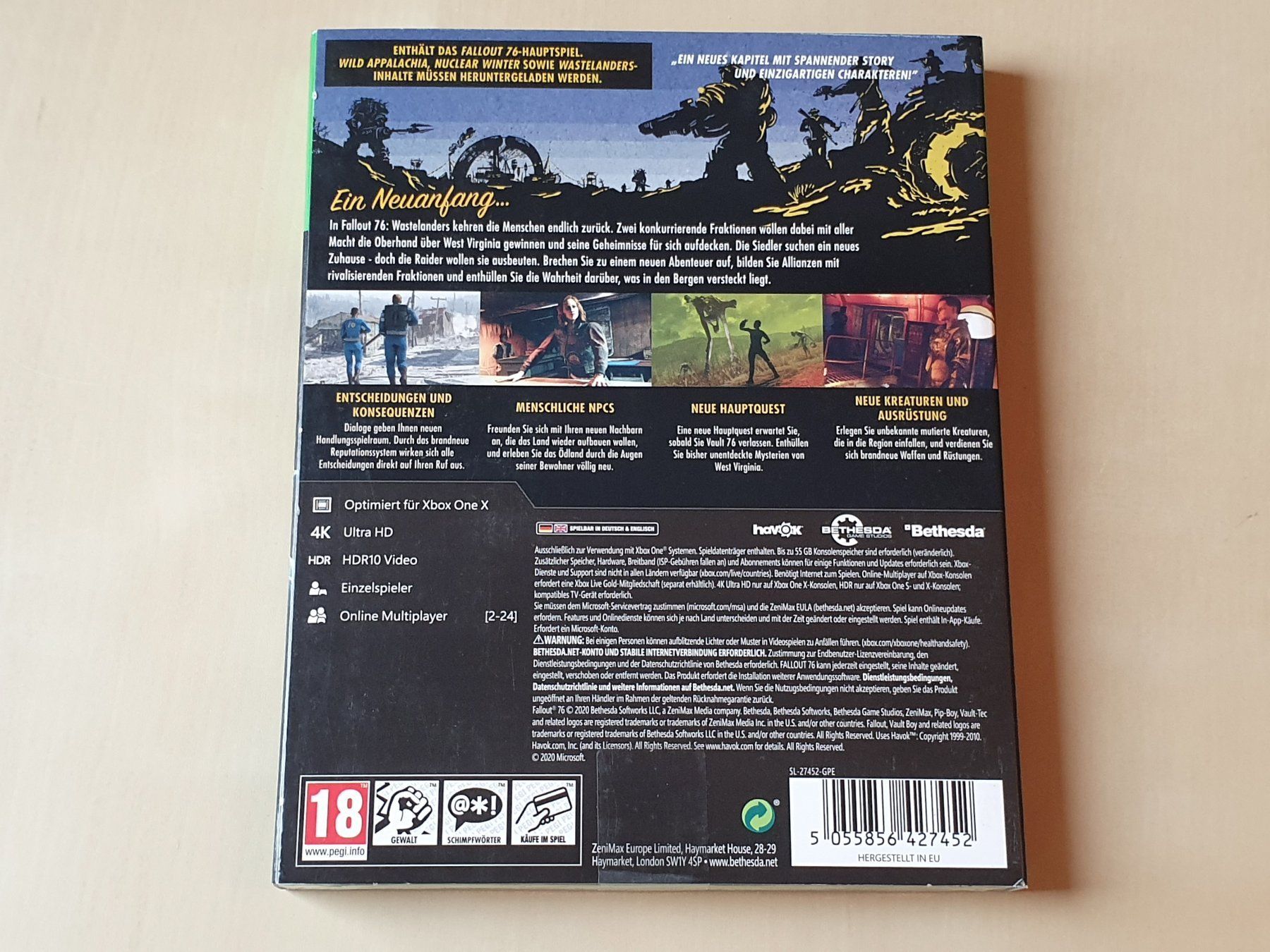 Microsoft Giochi: Fallout 76 neu und ovp Deutsch – Nuovo e nell'imballaggio originale da Stansstad venduto da collectorsshop 1