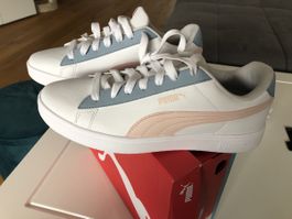 Puma Sneaker Damen Gr. 42 Weiss Rosa Schuhe neuwertig