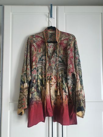 Etro Silk Shirt Floral Pattern Size 44 Made in Italy