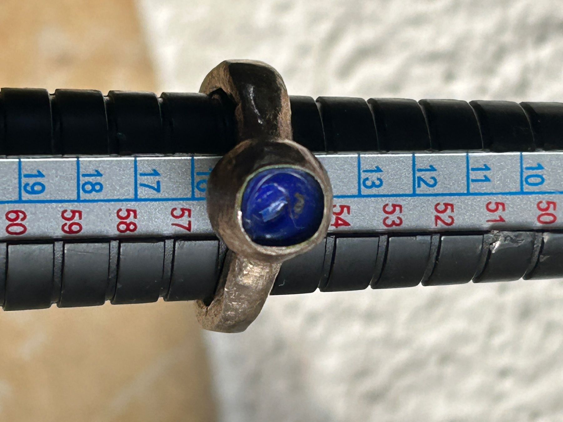 Anelli: Silberring mit blauem Emaille (Grösse 57.5) – Usato da Laufen venduto da belleskulptur 5