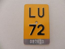 Mofa Töffli für Puch Nummer Nr. Mofanummer Töff 1972 LU 72