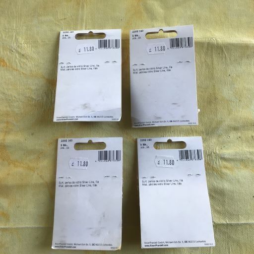 Perle (finte): LOT GLASPERLEN-MIX SILVER LINE LILA – Nuovo e nell'imballaggio originale da Ostermundigen venduto da Kari1937 1