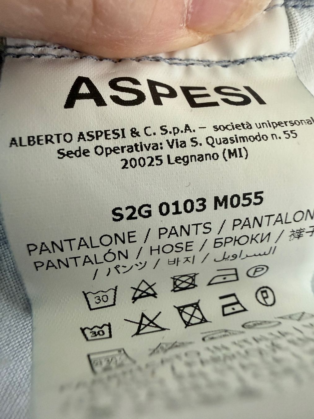 Aspesi Pantaloni: Aspesi Leinen Cargo Hose, Gr. 40, hellblau, Top Zustand – Nuovo (secondo la descrizione) da Zürich venduto da Reloved2020 6