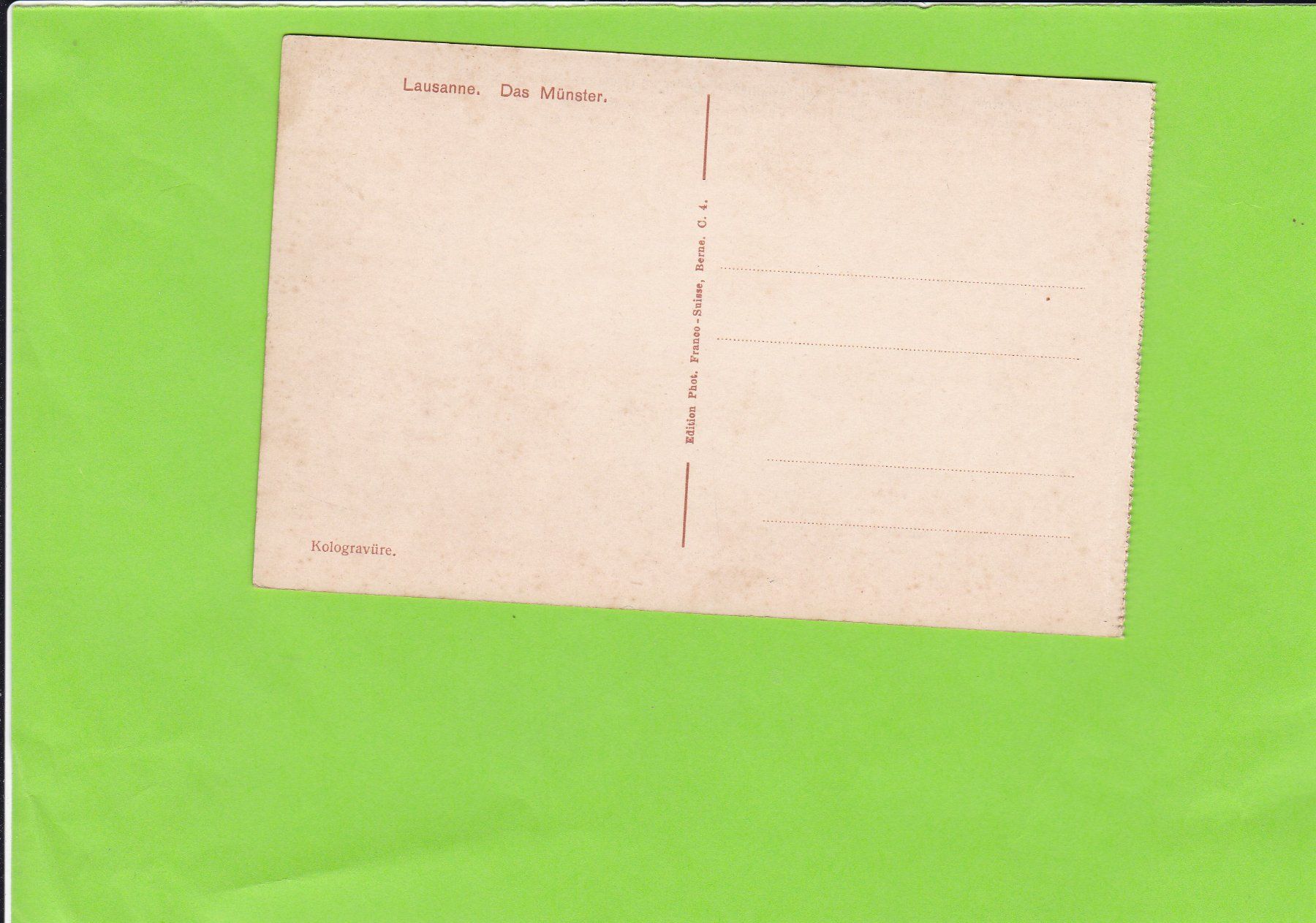 Cartoline postali: Lausanne – Usato da St. Peterzell venduto da neckertal 1