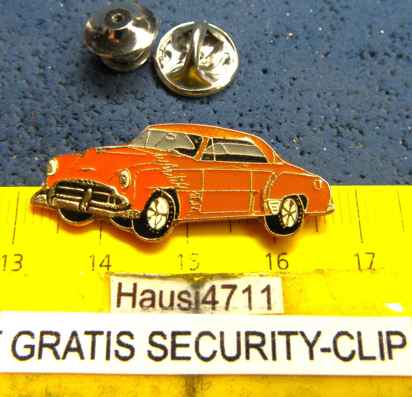 Chevrolet Placchette & Badge: CHEVROLET 1950er AUTO PIN GLASIERT FLAME-DESIGN mit SECURITY – Usato da Ettingen venduto da Hausi4711