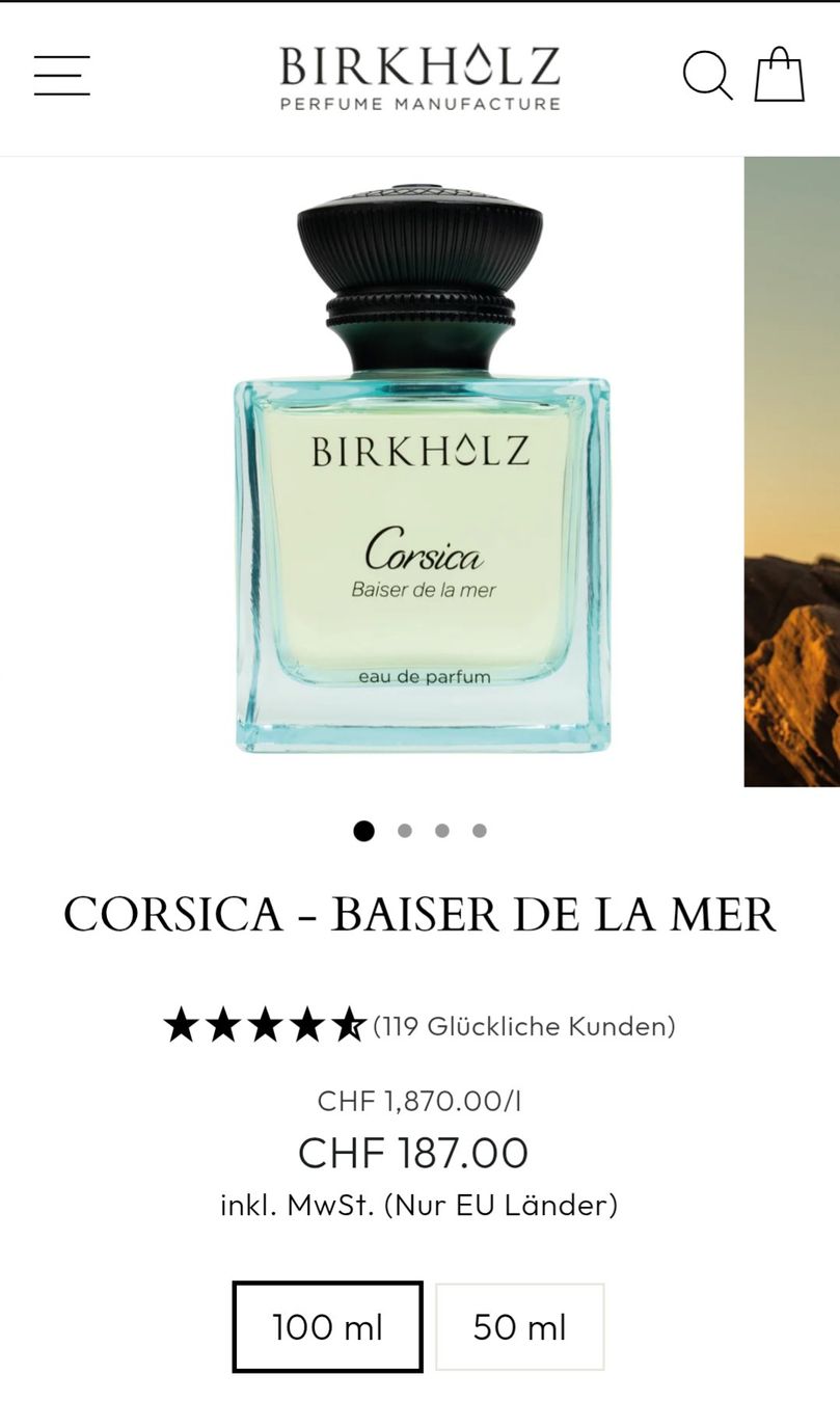 Parfum & Eau de Toilette: Corsica - Baiser de la mer – Gebraucht aus Sempach von Man14Bi 5